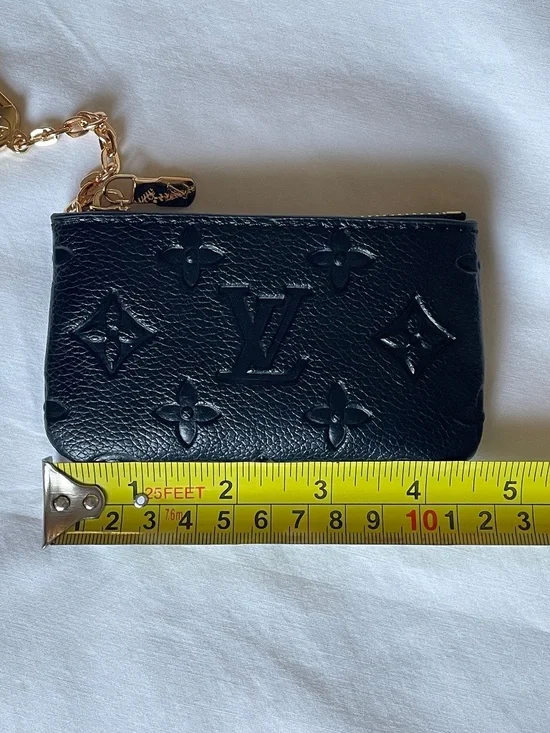 Louis Vuitton Monogram Canvas Key Pouch Coin Purse Pochette Cles Black - Picture 7 of 12